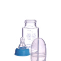 Nouveau Transparent 240 ml et 120 ml avec couvercle et tétine Anti colique standard cou bouche bébé biberon en verre de lait